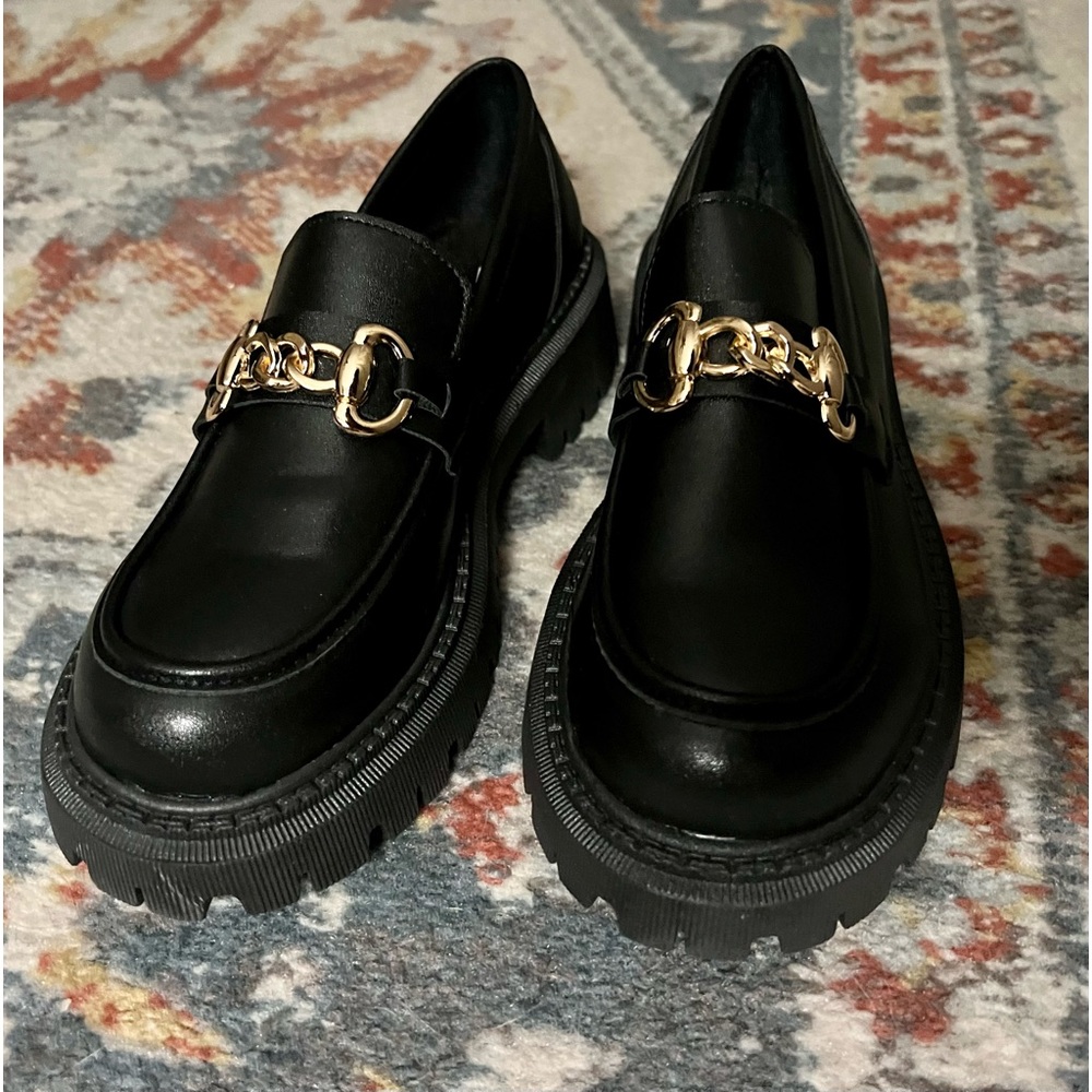 Black loafers